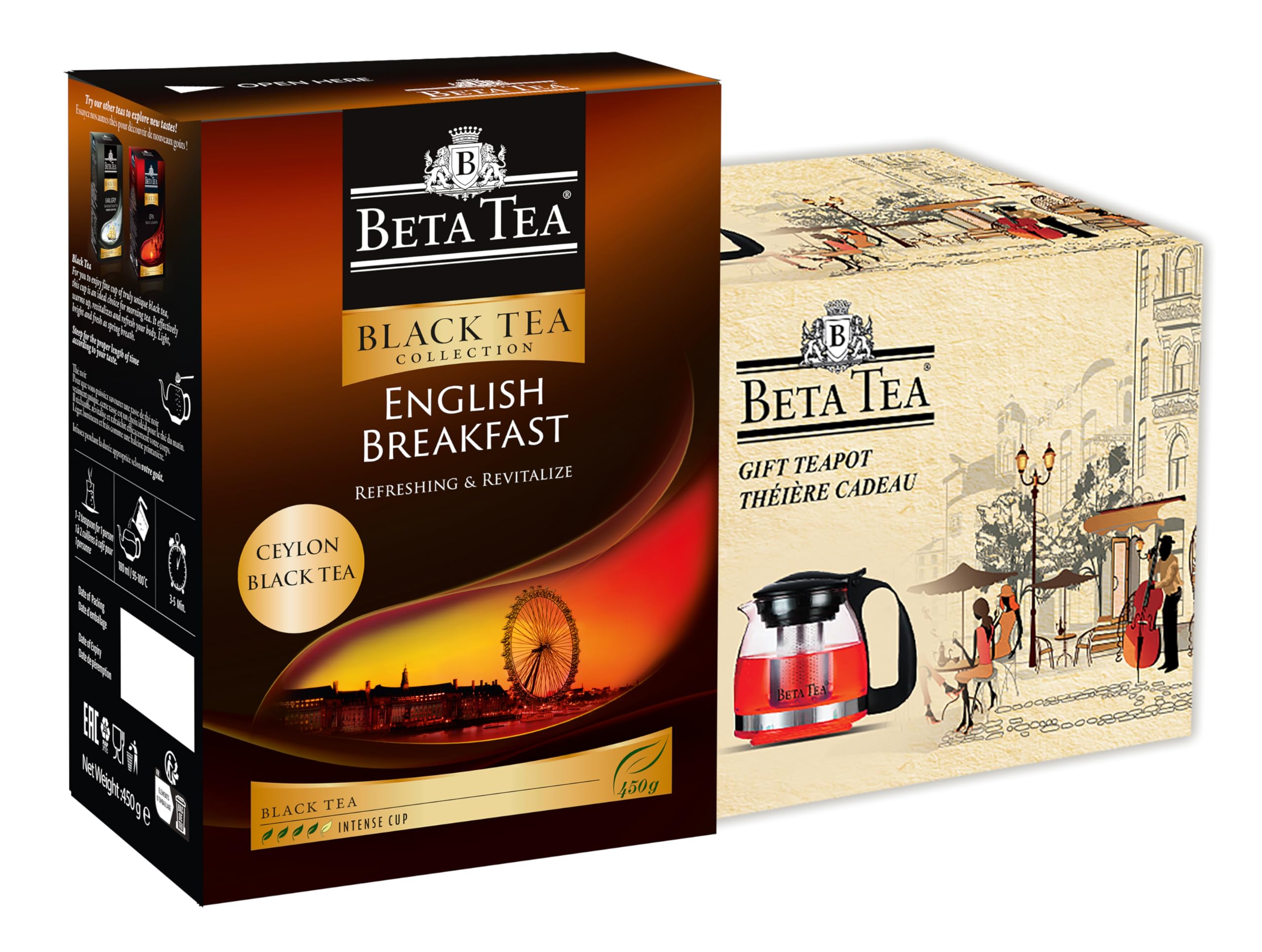 English Breakfast Loose Leaf Black Tea 450g package by Beta Tea